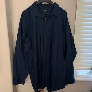 Claiborne Dark Blue Shirt, Navy Blue, P2P 31” NWT